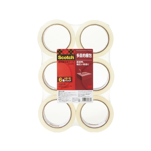 3M スコッチ 透明梱包用テープ 中量物用 65μ 48mm×50m 6巻 F180256-313 6PN-イメージ2