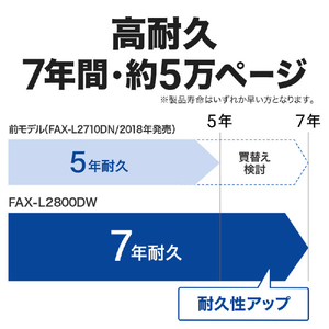 ブラザー A4モノクロレーザー複合機 JUSTIO ブラック&ダークグレー FAX-L2800DW-イメージ4