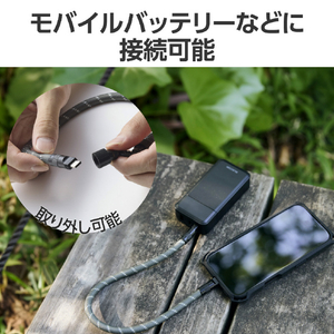 エレコム 充電ケーブルハンドストラップ ブラックストライプ P-STHH1CC08BK2-イメージ4