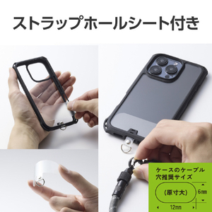 エレコム 充電ケーブルハンドストラップ ブラックストライプ P-STHH1CC08BK2-イメージ7
