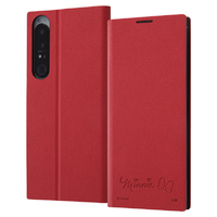 レイアウト Xperia 1 IV用耐衝撃 手帳型レザーケース サイドマグネット ディズニーキャラクター ミニーマウス RT-RDXP1M4TBC7/MN