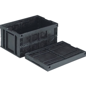 サンコー 折りたたみコンテナー 550460 オリコン75B BK 導電 黒 BK FC283WB-2166799-イメージ1