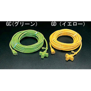 エスコ AC125V/15A/10m 延長コード FCJ429M-EA815GC-10-イメージ2