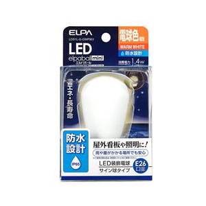 エルパ LED電球 E26口金 全光束55lm(1.4W装飾電球 サイン球タイプ) 電球色相当 elpaball mini LDS1L-G-GWP901 エルパ LED電球 E26口金 全光束55lm(1.4W装飾電球 サイン球タイプ) 電球色相当 elpaball mini LDS1L-G-GWP901