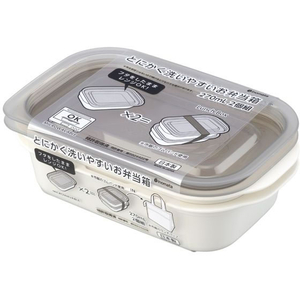 イノマタ化学 とにかく洗いやすいお弁当箱 270mL 2個 LGY FCE215L-イメージ1