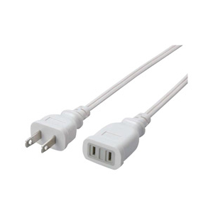 エレコム 電源延長ケーブル(5m) ホワイト T-E2250 エレコム 電源延長ケーブル(5m) ホワイト T-E2250