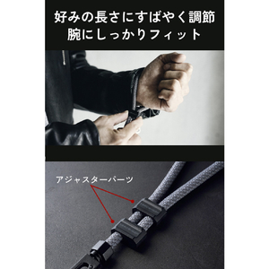 エレコム ZEROSHOCK ハンドストラップ グレー P-STHZEROGY-イメージ7