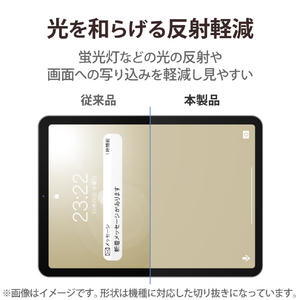 エレコム iPad 第10世代(2022年モデル)用フィルム 高透明 衝撃吸収 ブルーライトカット TB-A22RFLFGBHD-イメージ5
