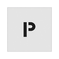アイマーク ステンシル P 文字サイズ50×40mm FC952JB-8186068
