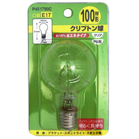 ヤザワ クリプトン球 E17口金 90W 省エネタイプ クリア 1個入り P451790C