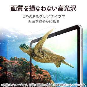 エレコム iPad 第10世代(2022年モデル)用フィルム 超透明 衝撃吸収 反射軽減 TB-A22RFLFPGHD-イメージ4