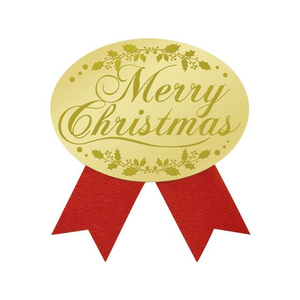 タカ印 ギフトシール Merry Christmas 赤 100片 FC923NX-22-4054-イメージ1