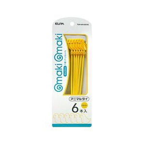 エルパ アニマルタイ(6本入) makimaki イエロー(アヒル) TUH-AN150(YE)-イメージ1