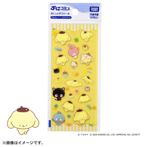 タカラトミー ぷにコミュ ぷにっとデコシール ポムポムプリンのぷにるんず ﾌﾟﾆｺﾐﾕﾌﾟﾆﾂﾄﾃﾞｺｼ-ﾙﾎﾟﾑﾎﾟﾑ-イメージ1