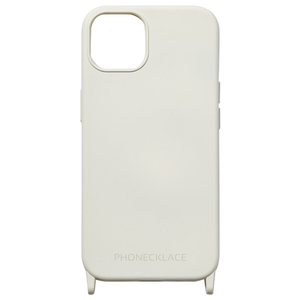 PHONECKLACE iPhone 14 Plus用ストラップホール付きシリコンケース アイボリー PN23903I14MIV-イメージ1