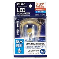 エルパ LED電球 E26口金 全光束55lm(1．4W装飾電球 サイン球) クリア電球色相当 elpaball mini LDS1CL-G-GWP906