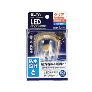 エルパ LED電球 E26口金 全光束55lm(1．4W装飾電球 サイン球) クリア電球色相当 elpaball mini LDS1CL-G-GWP906-イメージ1