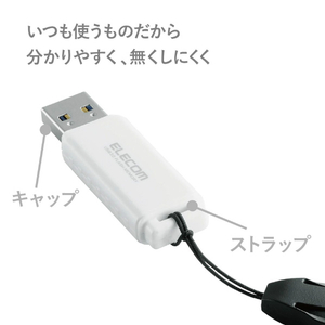 エレコム バリュータイプUSB3．0メモリ(16GB) ホワイト MF-HSU3A16GWH-イメージ4