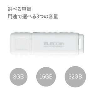 エレコム バリュータイプUSB3．0メモリ(16GB) ホワイト MF-HSU3A16GWH-イメージ6