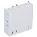 オーム電機 スクエアタップ 4個口 ホワイト HS-A4PBT-W