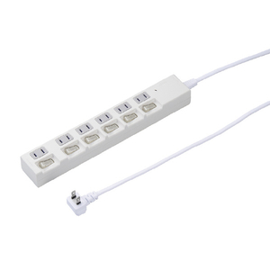 ヤザワ 雷ガｰド付6個口節電タップ3m ホワイト H4BKS663WH-イメージ1