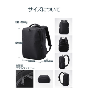 エレコム バックパック 15．6インチ ポリエステル ブラック ZSB-BP02P15BK-イメージ8
