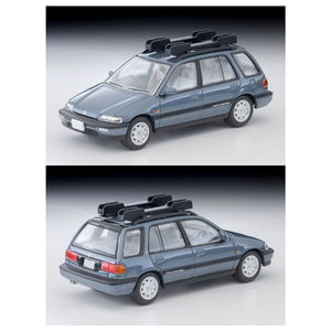 トミーテック トミカリミテッドヴィンテージ NEO LV-N297c ホンダ シビックシャトル RT X (青) 90年式 フィギュア、マウンテンバイク付 (B)ブルー LVN297CｼﾋﾞﾂｸｼﾔﾄﾙRTXｱｵ90ﾈﾝ-イメージ2
