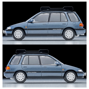 トミーテック トミカリミテッドヴィンテージ NEO LV-N297c ホンダ シビックシャトル RT X (青) 90年式 フィギュア、マウンテンバイク付 (B)ブルー LVN297CｼﾋﾞﾂｸｼﾔﾄﾙRTXｱｵ90ﾈﾝ-イメージ3