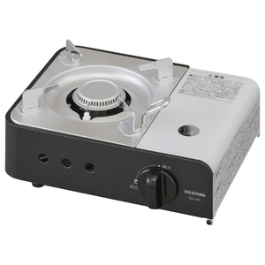 アイリスオーヤマ カセットコンロミニ チャコール IGC-M1-H-イメージ1