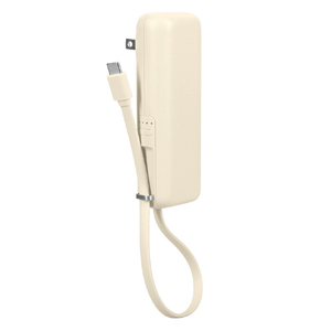 MOTTERU ACモバイルバッテリー 5000mAh アーモンドミルク MOT-MBAC5001-AM-イメージ1