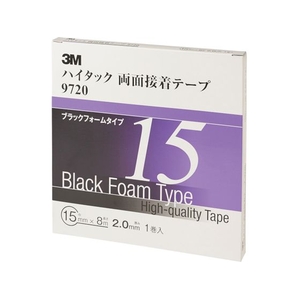 3M ハイタック両面接着テープ 9720 15mmX8m 黒 1巻=1箱 9720 FC908XS-4753887-イメージ1