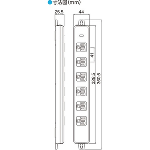 エスコ AC125V／15A×3mタップ 6口・アース・マグネット付 FCJ475H-EA815GK-63-イメージ2