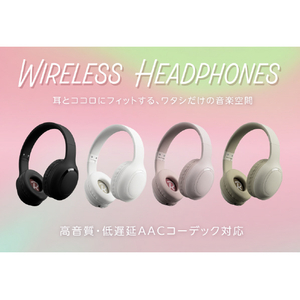 グリーンハウス ワイヤレスヘッドホン ピンク GH-HPBB-PK-イメージ3