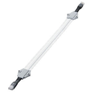 エレコム CAT6A準拠すき間用LANケーブル(屋外対応版) 40cm フラット 高速 アルミ強化 RJ45 有線LAN 延長コード シルバー LD-VAPF6A/SV04