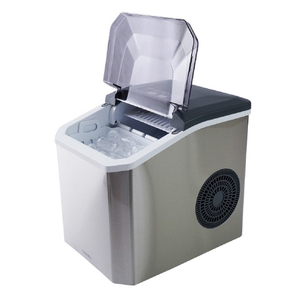 サンコー 透き通った氷を作ることができる、シンプル操作の卓上型コンパクト高速製氷機 シルバー DACEMKHWH-イメージ1