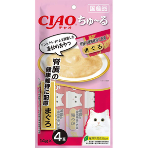 いなばペットフード SC‐157 ちゅーる 腎臓の健康維持に配慮 まぐろ 14g×4本 ﾁﾕ-ﾙｼﾞﾝｿﾞｳﾊｲﾘﾖﾏｸﾞﾛ14GX4ﾎﾝ-イメージ1