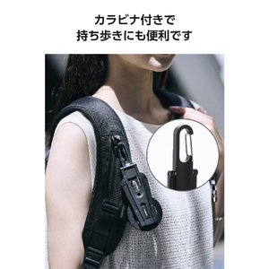 エレコム MAGKEEP カラビナ付きスマホ三脚 ブラック P-STCLMPALMBK-イメージ4