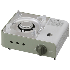 アイリスオーヤマ カセットコンロミニ オリーブグリーン IGC-M1-G-イメージ1