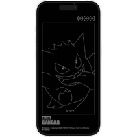 グルマンディーズ iPhone 14 Pro用ガラススクリーンプロテクター ポケットモンスター ゲンガー POKE-821B
