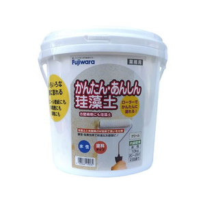 フジワラ化学 簡単安心珪藻土 10kg クリーム FCF002A-イメージ1
