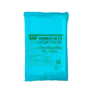 トラスコ中山 業務用ポリ袋 厚み0.04×70L 青 10枚入 FC945GG-1610393-イメージ1