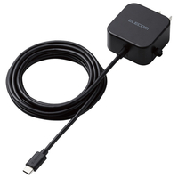 エレコム AC充電器(2．4A/Cケーブル一体型/2．5m) ブラック MPAACC21BK