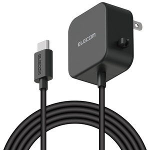 エレコム AC充電器(2．4A/Cケーブル一体型/2．5m) ブラック MPA-ACC21BK-イメージ2
