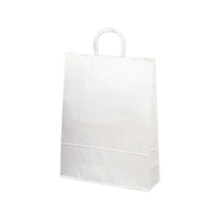 タカ印 手提げ袋 白無地 320×110×420mm 10枚 FCE163Z-50-6300