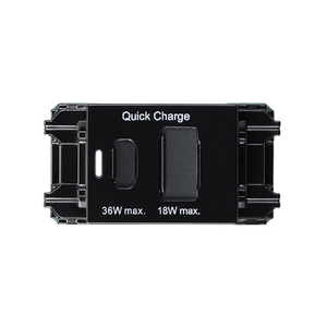 ヤザワ 埋込USBコンセントPD36W ブラック H4USB20PD36BK-イメージ2