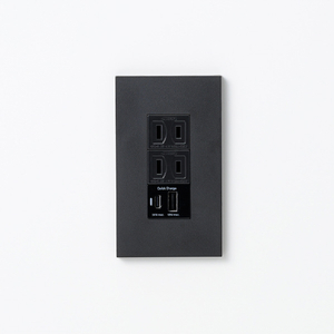 ヤザワ 埋込USBコンセントPD36W ブラック H4USB20PD36BK-イメージ4