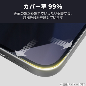 エレコム iPhone17用フルカバーガラスフィルム 高透明 PM-A25AFLKGG-イメージ3