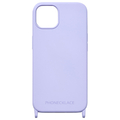 PHONECKLACE iPhone 14 Plus用ストラップホール付きシリコンケース ラベンダー PN23907I14MLV