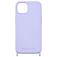 PHONECKLACE iPhone 14 Plus用ストラップホール付きシリコンケース ラベンダー PN23907I14MLV