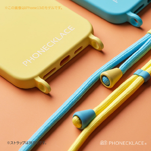 PHONECKLACE iPhone 14 Plus用ストラップホール付きシリコンケース ラベンダー PN23907I14MLV-イメージ11